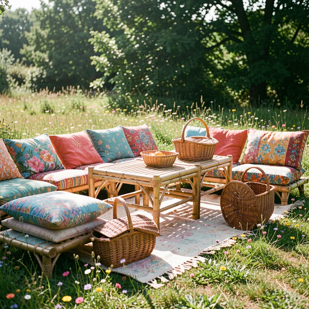 Sunlit picnic lounge coordination